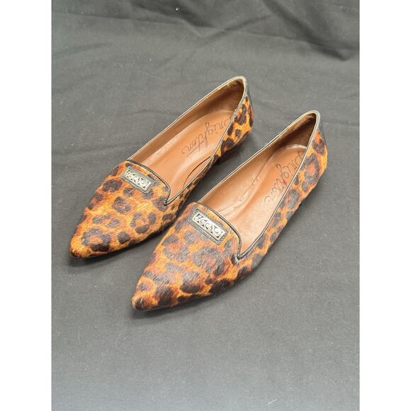 Brighton Shoes - Brighton Eve Leopard Print Calf Hair Flats Sz 8.5 Shoes Leather Loafers Pointed